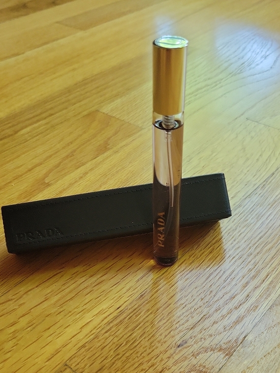 Prada Other - Prada Rollerball Perfume — Amber Liquid with Gold Cap and Black Sleeve